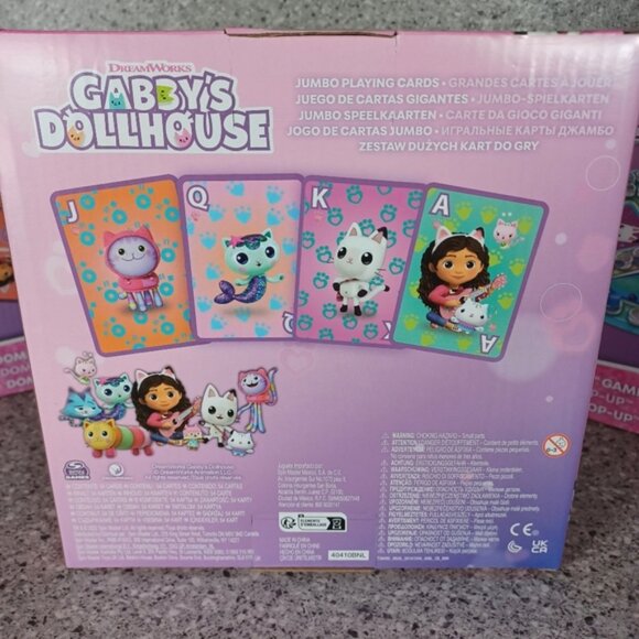 Games Bundle Gabby's Dollhouse Kids Toys Pop Up Playing Cards Dominoes - Picture 5 of 7